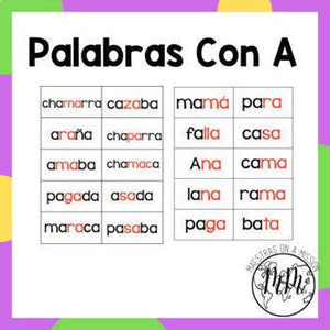 Palabras Con A