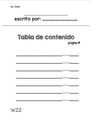 Spanish Informative Writing Graphic Organizers
