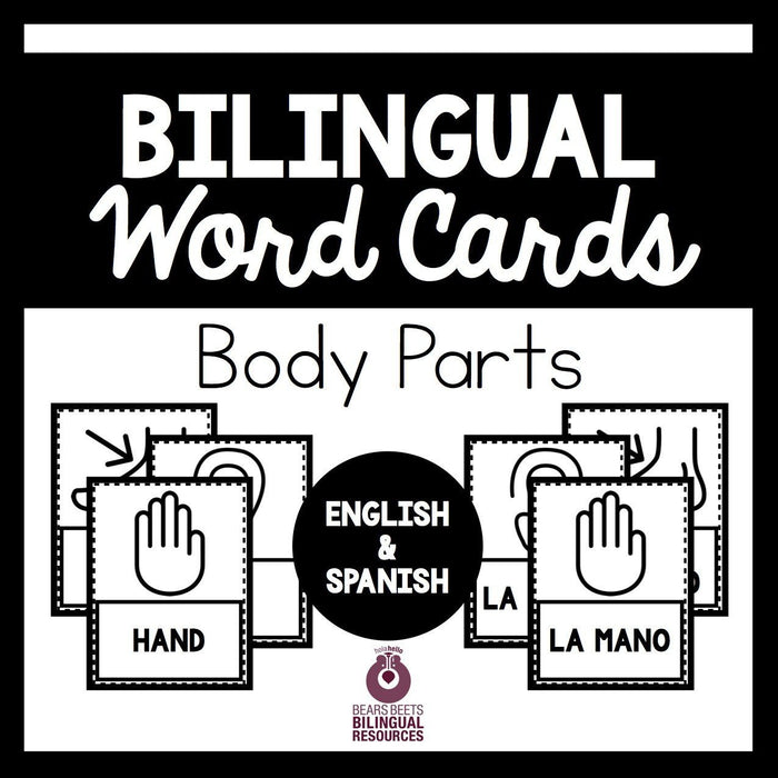 Bilingual Body Part Word Cards