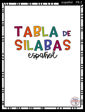 Tabla de sílabas