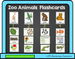 Zoo Animals Eat Cards and activity sheets