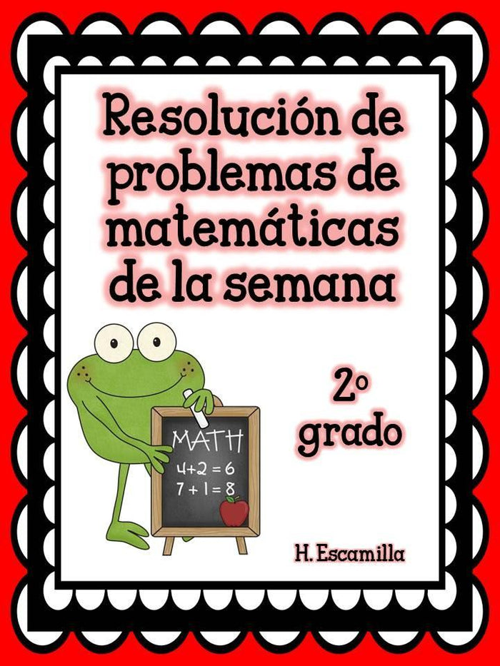 Math Word Problems of the Week for 2nd Grade in Spanish