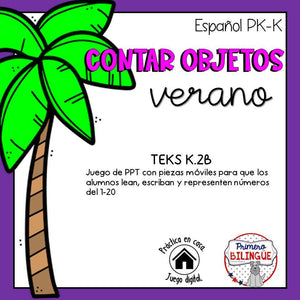 Números 1-20/ verano TEKS K.2B