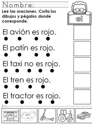 Spanish High Frequency Words "el" and "es"
