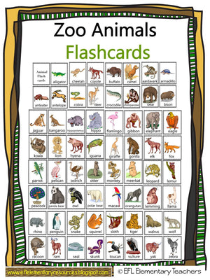 Zoo Animals Body Cards and activity sheets