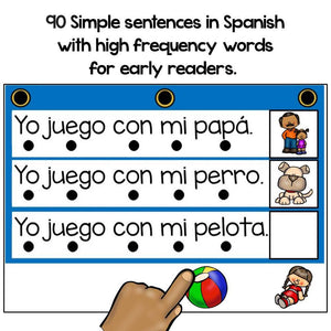 BOOM Cards Read and comprehend in Spanish-Lee y comprende oraciones sencillas