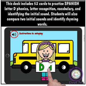 Letra D Boom Cards™ | Digital Task Cards