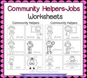 Community Helpers Unit for Kindergarten ESL
