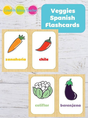Spanish Veggies Printable Flashcards *SPANISH VERSION*