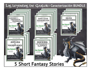 Characterization BUNDLE-5 Short Fantasy Stories for Spanish Reading Comprehension