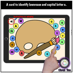 Letra e Boom Cards™ | Digital Task Cards