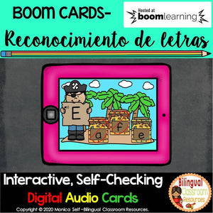 BOOM Cards Alphabet Letter Match in Spanish- Reconocimiento de letras