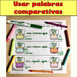 Usar palabras comparativas con numeros