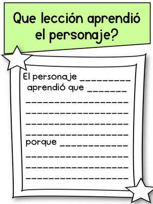 Respondiendo a la Lectura - Reading response Digital Slides in SPANISH