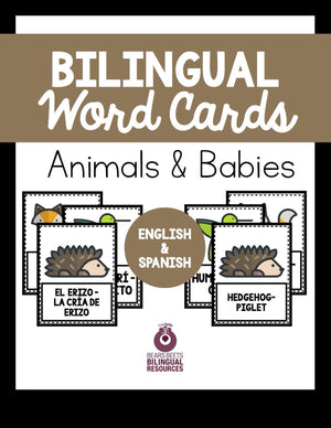 Bilingual Animal & Babies Word Cards