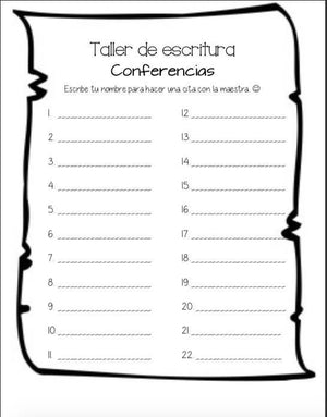 Conferencias: Taller de Escritura