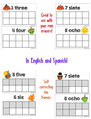 Turkey Alphabet and Ten Frame Centers