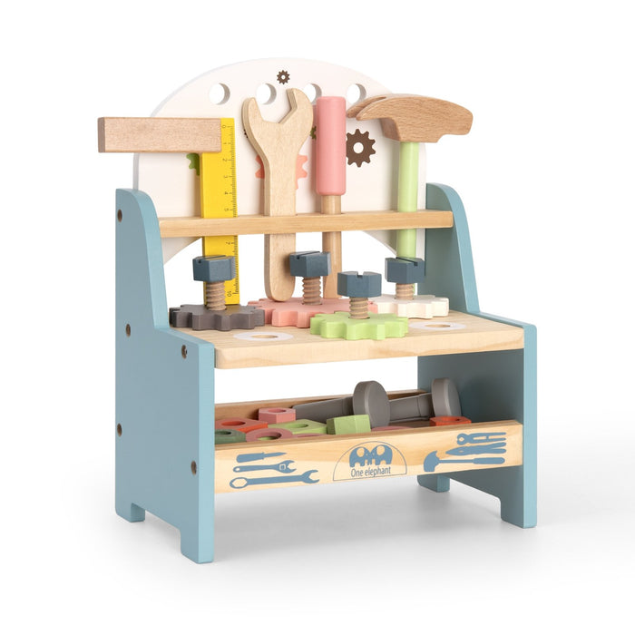 Mini Wooden Play Tool Workbench Set for Kids +3 years