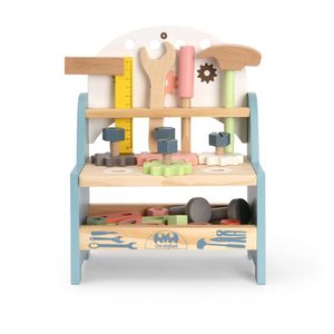 Mini Wooden Play Tool Workbench Set for Kids +3 years