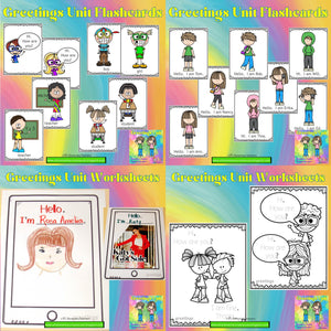 Greetings Unit for Elementary English Language Learners