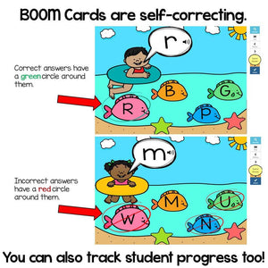 BOOM Cards Spanish Alphabet Match-Reconocimiento de letras -Distance learning