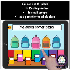 Contar palabras 3 Digital Task Cards | Boom Cards™