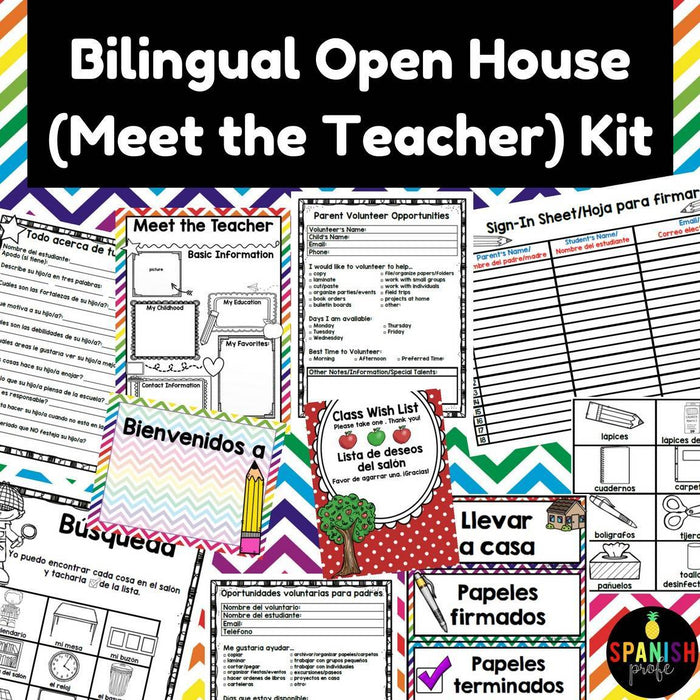 Bilingual Open House Kit (Conoce a la maestra)