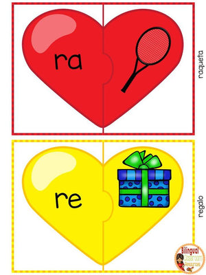 117 Beginning Syllable Puzzles in Spanish -Rompecabezas de las sílabas iniciales