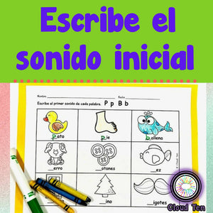 Escribe el sonido inicial