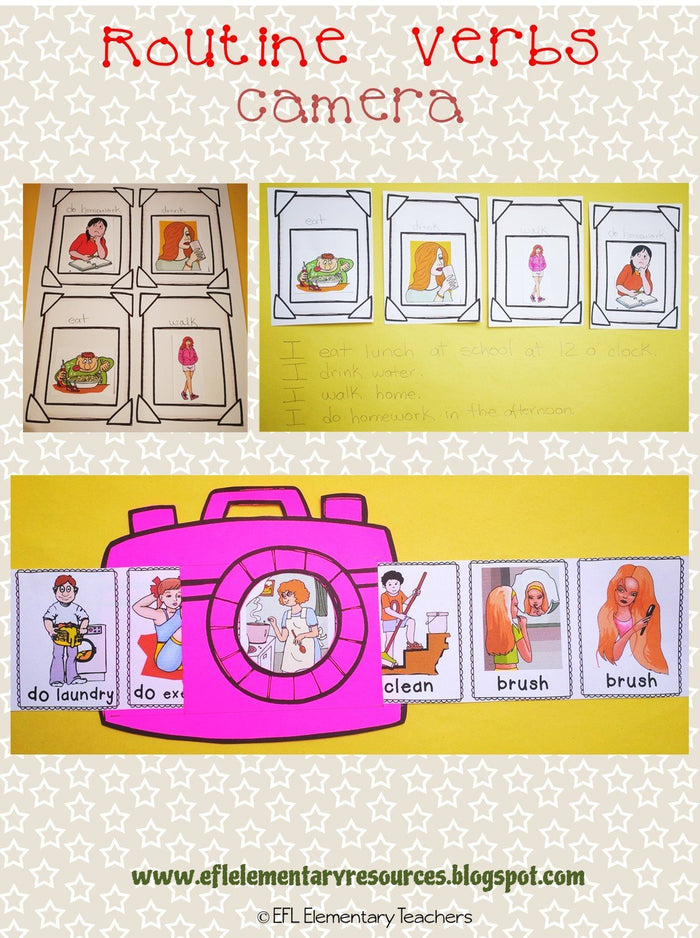Routine Verbs Resources for the Elementary ESL