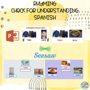 Rhyming Check for Understanding Spanish & English