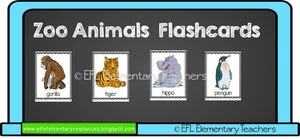 Zoo Animals Flashcards for EFL