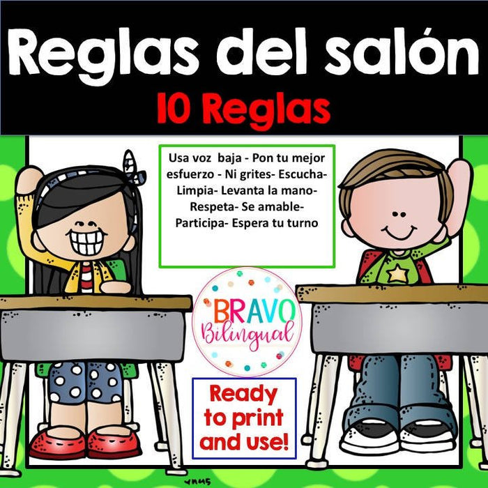 Reglas del salón - Classroom rules