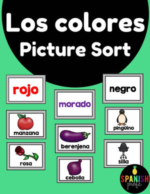 Los colores picture sort (clasificacion de fotos colors in Spanish)