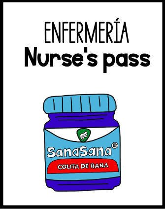 Bilingual Nurse's Passes/ Brain Break Badges