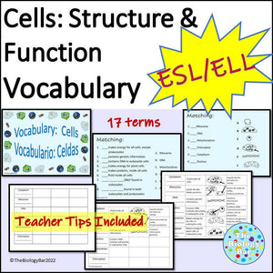 Biology Cell Structure & Function Vocabulary