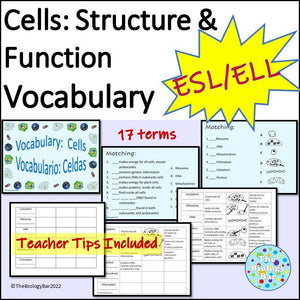 Biology Cell Structure & Function Vocabulary