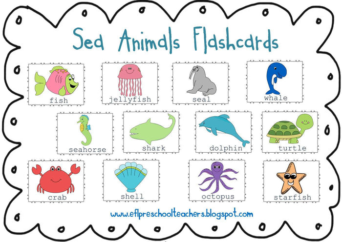 Sea Animals for English Language Learners