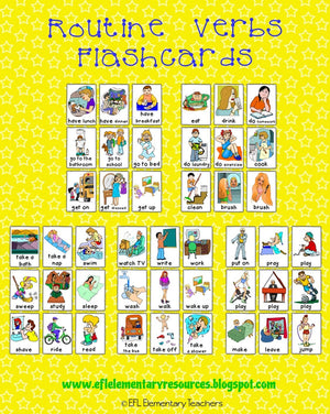 Routine Verbs Resources for the Elementary ESL
