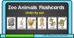 Zoo Animals Flashcards for EFL