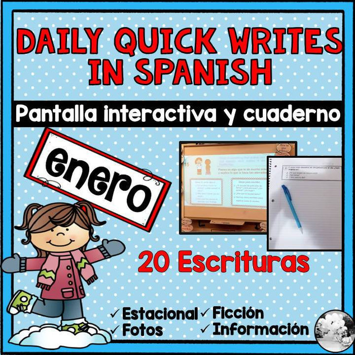 Quick Writing promt in Spanish - Escritura rapida