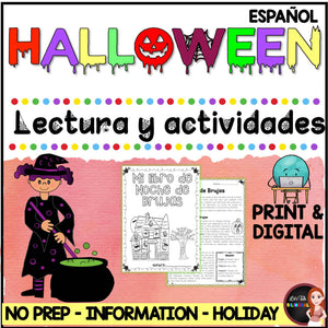Spanish Halloween reading and activities