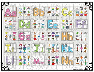 Tabla de anclaje interactivo – Spanish Alphabet Interactive Anchor Chart COLOR