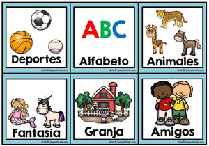 Classroom Library Labels in Spanish (Tarjetas para libros)