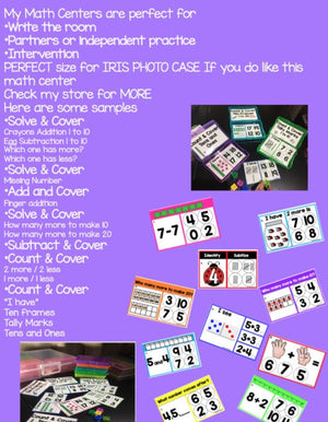 MATH TASK CARDS Kindergarten