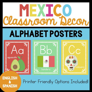 Bilingual Mexico Alphabet Posters