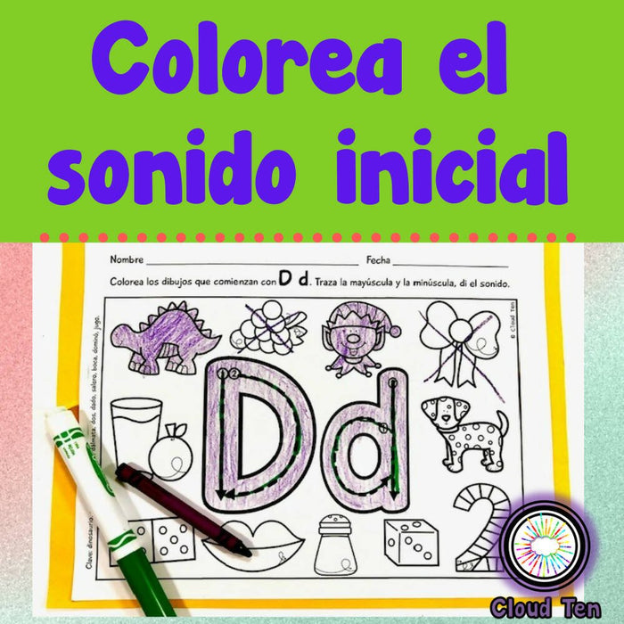 Colorea el sonido inicial