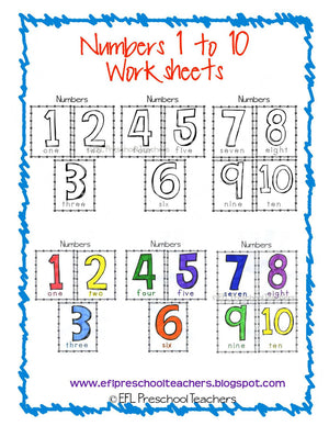 Numbers Unit for Kindergarten ELL