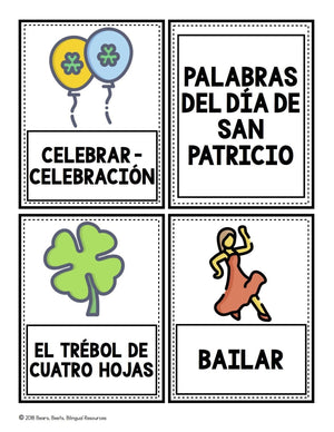 Bilingual St. Patrick's Word Cards