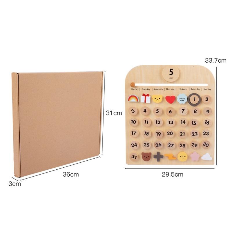 Wooden Calendar for Kids – Bilingual Marketplace